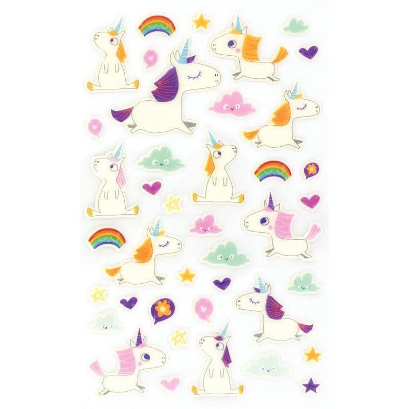 Pochette de 294 stickers déco 3D cooky thème fantaisie, 8 planches - Ma Rentrée Facile