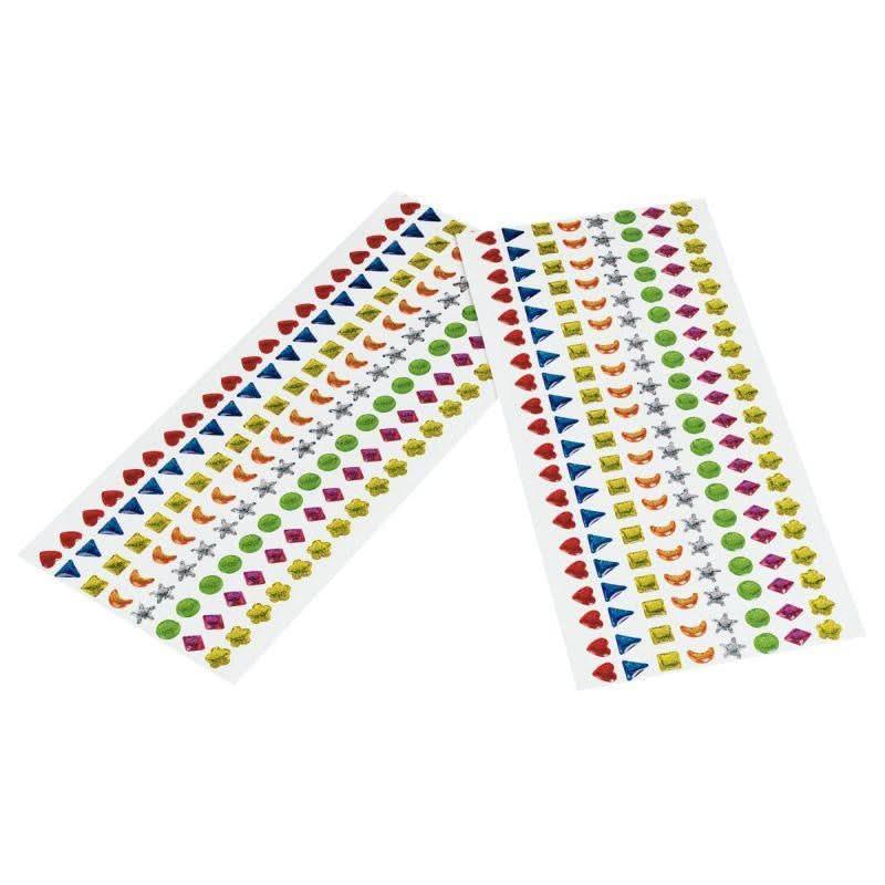 Pochette de 320 pierres Époxy adhésives formes géométriques couleurs assorties - Ma Rentrée Facile
