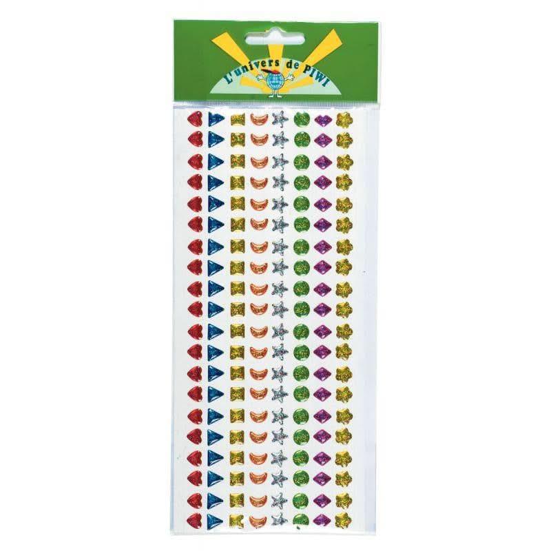 Pochette de 320 pierres Époxy adhésives formes géométriques couleurs assorties - Ma Rentrée Facile