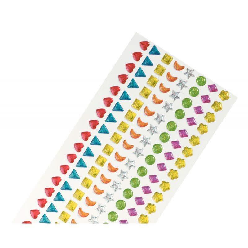 Pochette de 320 pierres Époxy adhésives formes géométriques couleurs assorties - Ma Rentrée Facile