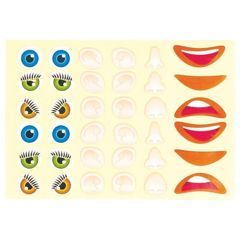 Pochette de 360 gommettes visage assorties - Ma Rentrée Facile