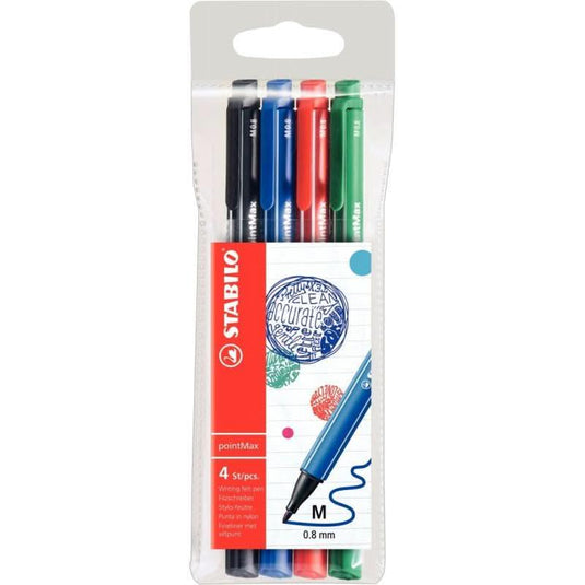 Pochette de 4 feutres Pointmax assortis - Ma Rentrée Facile