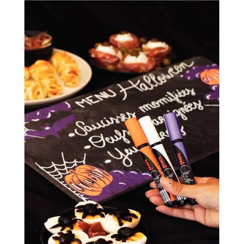 Pochette de 4 marqueurs craie Chalk pointe ogive Marker Halloween - Ma Rentrée Facile