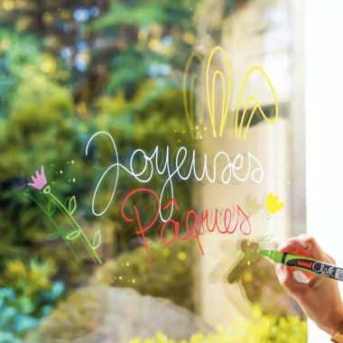 Pochette de 4 marqueurs craie Chalk pointe biseauté 8mm assortis - Ma Rentrée Facile