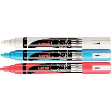 Pochette de 4 marqueurs craie Chalk pointe biseauté 8mm assortis - Ma Rentrée Facile