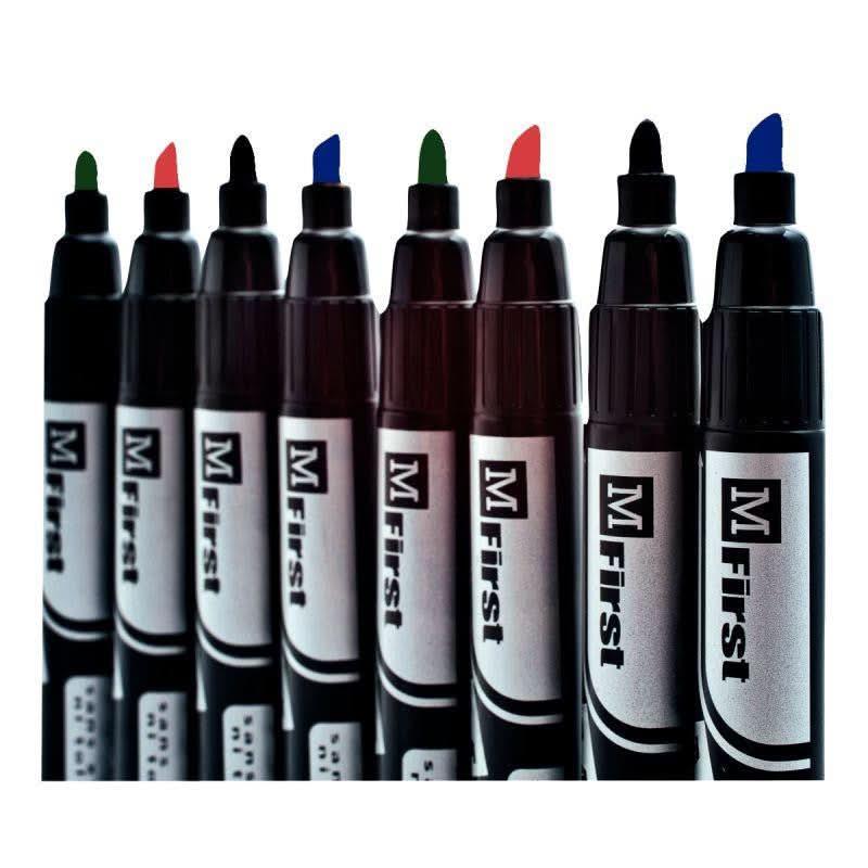 Pochette de 4 marqueurs indélébiles pointe biseautée 1 à 5mm assortis - Ma Rentrée Facile