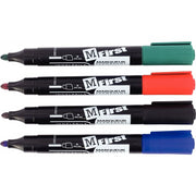 Pochette de 4 marqueurs indélébiles pointe ogive 1 à 3 mm assortis