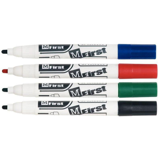 Pochette de 4 Feutre effaçable à sec MFirst pointe large assortis - Ma Rentrée Facile