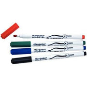 Pochette de 4 marqueurs tableaux blancs 4,0mm pointe moyenne assortis - Ma Rentrée Facile