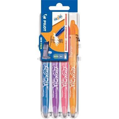 Pochette de 4 rollers effaçables Frixion Ball pointe moyenne fun assortis - Ma Rentrée Facile