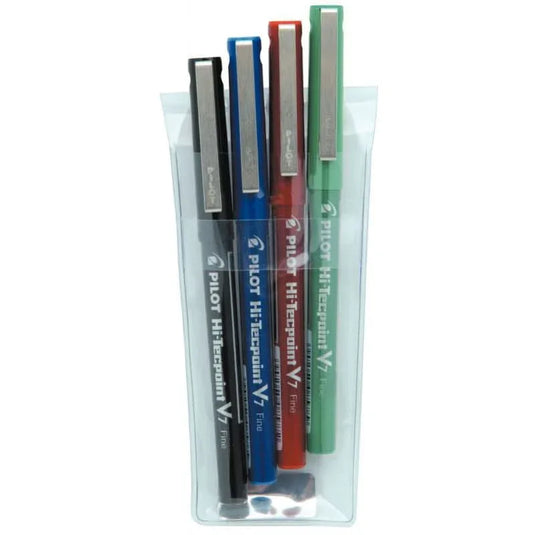 Pochette de 4 stylos V7 couleurs assorties - Ma Rentrée Facile