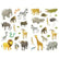 Pochette de 408 gommettes les animaux sauvages, adhésives repositionnables - Ma Rentrée Facile
