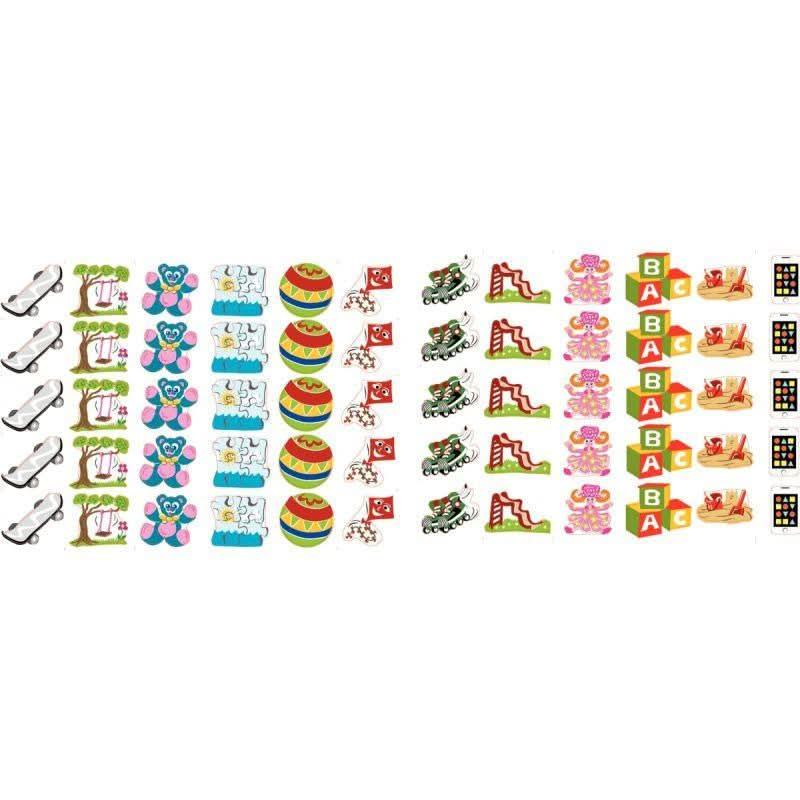 Pochette de 420 gommettes fantaisies assorties, 14 planches - Ma Rentrée Facile