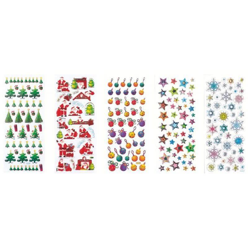 Pochette de 420 stickers 3D thème Noël assortis - Ma Rentrée Facile