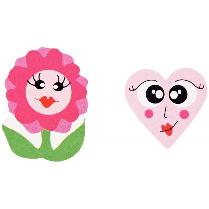 Pochette de 432 gommettes formes coeurs et fleurs - Ma Rentrée Facile