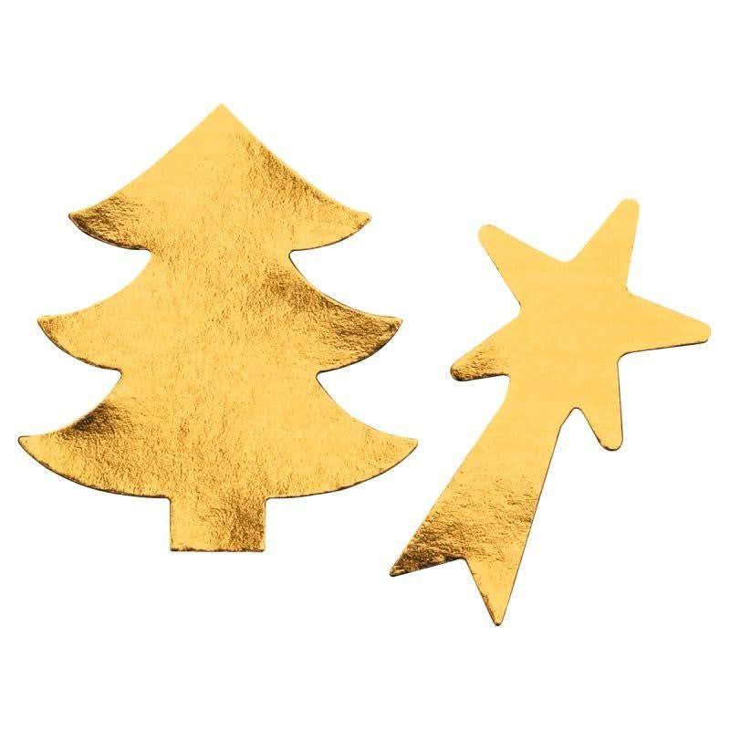 Pochette de 440 gommettes adhésives métallisées modèle fête, coloris or et argent - Ma Rentrée Facile