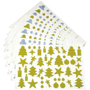 Pochette de 440 gommettes adhésives métallisées modèle fête, coloris or et argent - Ma Rentrée Facile