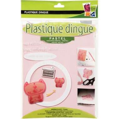 Pochette de 5 feuilles de plastique fou, coloris pastel, 26x20 - Ma Rentrée Facile