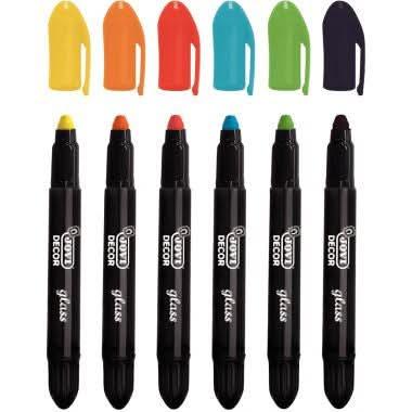 Pochette de 6 craies Décor Glass Jovi - Ma Rentrée Facile