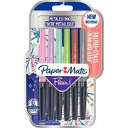 Pochette de 6 feutres nylon Flair métallique - Ma Rentrée Facile