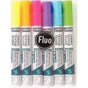Pochette de 6 feutres textiles, couleurs fluorescentes - Ma Rentrée Facile