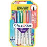 Pochette de 6 feutres nylon Flair Bold pointe large assortis - Ma Rentrée Facile