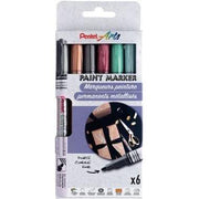 Pochette de 6 marqueurs peinture métal assortis Pentel Arts - Ma Rentrée Facile