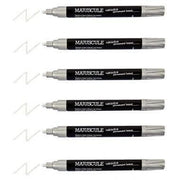 Pochette de 6 marqueurs permanents pointe large argent - Ma Rentrée Facile