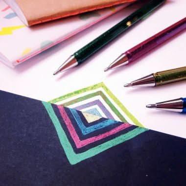 Pochette de 6 rollers encre gel Dual Metallic Pentel - Ma Rentrée Facile