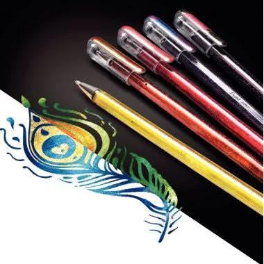 Pochette de 6 rollers encre gel Dual Metallic Pentel - Ma Rentrée Facile