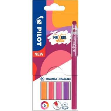 Pochette de 6 rollers effaçable Frixion ball stick tons chauds - Ma Rentrée Facile