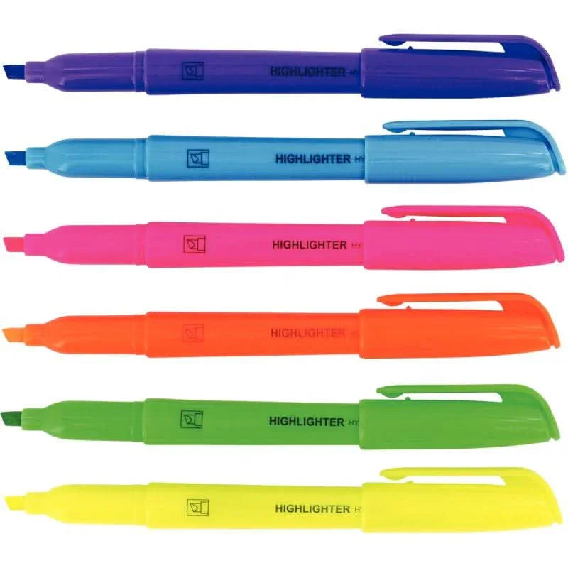 Pochette de 6 surligneurs poche assortis - Ma Rentrée Facile