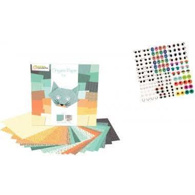 Pochette de 60 feuilles origami 20 x 20cm pelage animaux Clairefontaine - Ma Rentrée Facile