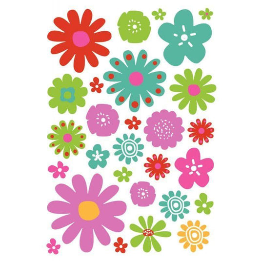 Pochette de 600 gommettes adhésives repositionnables fleurs assorties - Ma Rentrée Facile