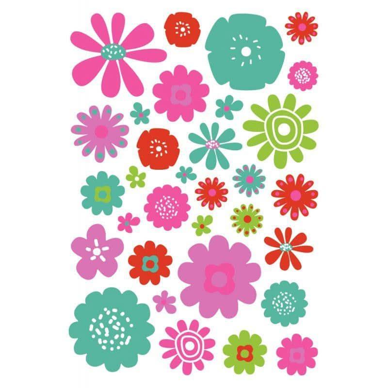 Pochette de 600 gommettes adhésives repositionnables fleurs assorties - Ma Rentrée Facile