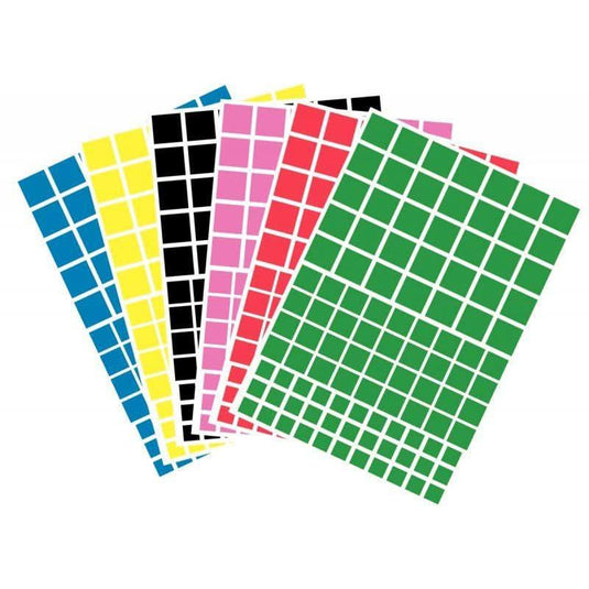 Pochette de 624 gommettes carrées couleurs assorties - Ma Rentrée Facile