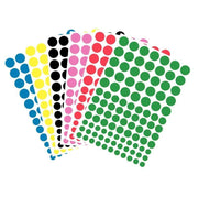 Pochette de 624 gommettes rondes couleurs assorties - Ma Rentrée Facile