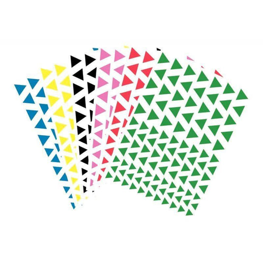 Pochette de 624 gommettes triangulaires couleurs assorties - Ma Rentrée Facile