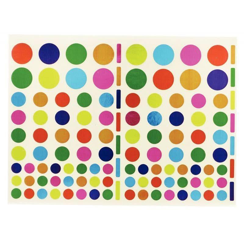 Pochette de 624 gommettes rondes métallisées couleurs assorties - Ma Rentrée Facile