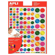 Pochette de 624 gommettes rondes métallisées couleurs assorties - Ma Rentrée Facile