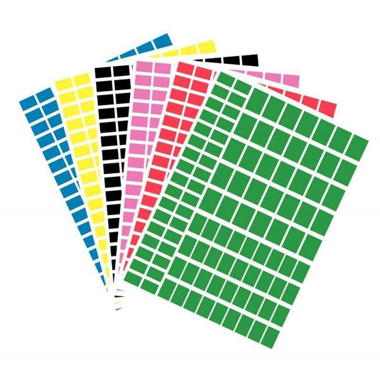 Pochette de 630 gommettes rectangulaires couleurs assorties - Ma Rentrée Facile