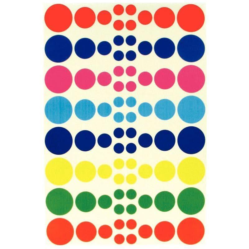 Pochette de 640 gommettes rondes assorties - Ma Rentrée Facile
