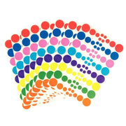 Pochette de 640 gommettes rondes assorties - Ma Rentrée Facile