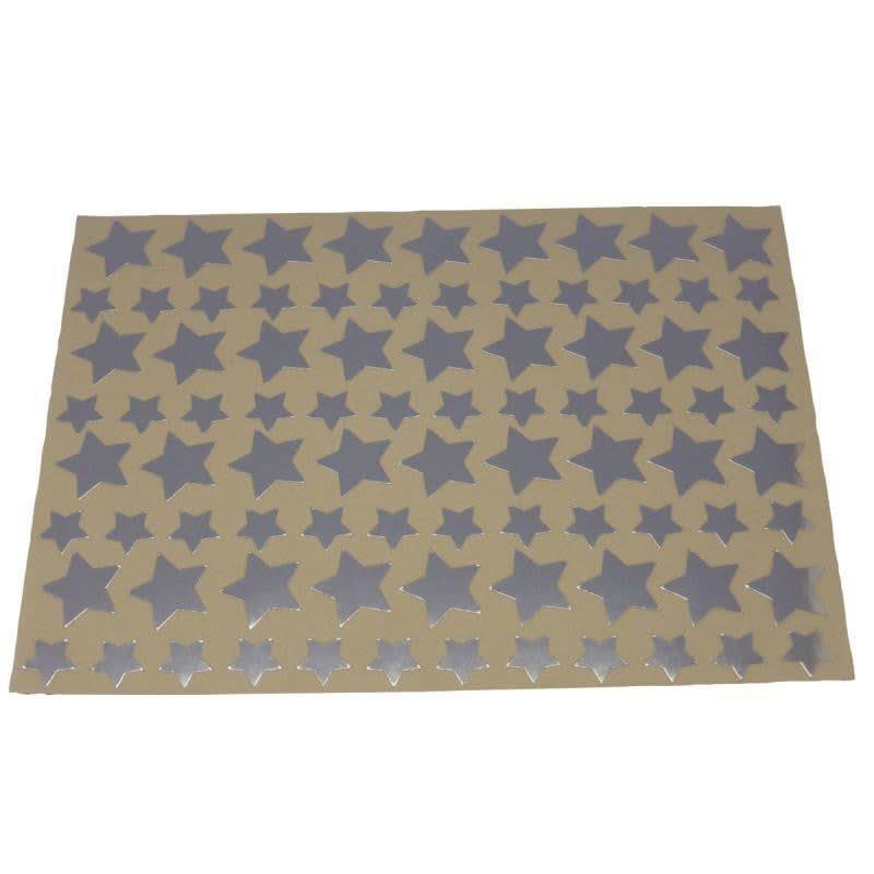 Pochette de 672 gommettes étoiles métallisées argentées - Ma Rentrée Facile