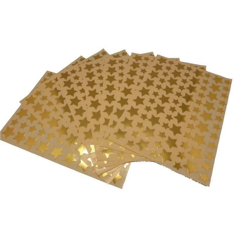 Pochette de 672 gommettes étoiles métallisées or - Ma Rentrée Facile