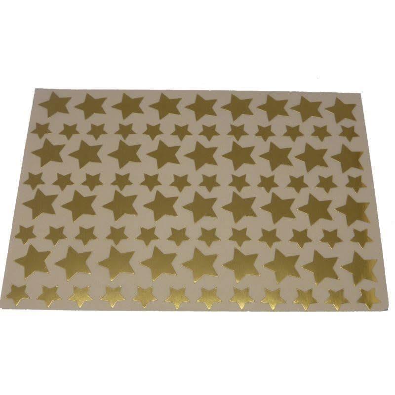 Pochette de 672 gommettes étoiles métallisées or - Ma Rentrée Facile
