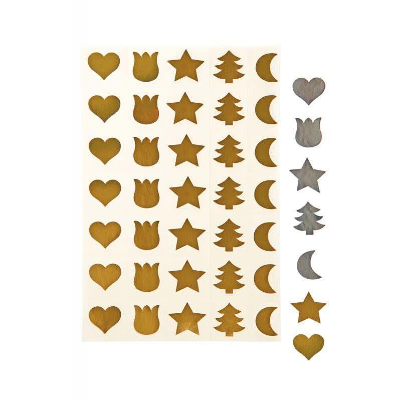 Pochette de 700 maxi gommettes formes de Noël or et argent - Ma Rentrée Facile