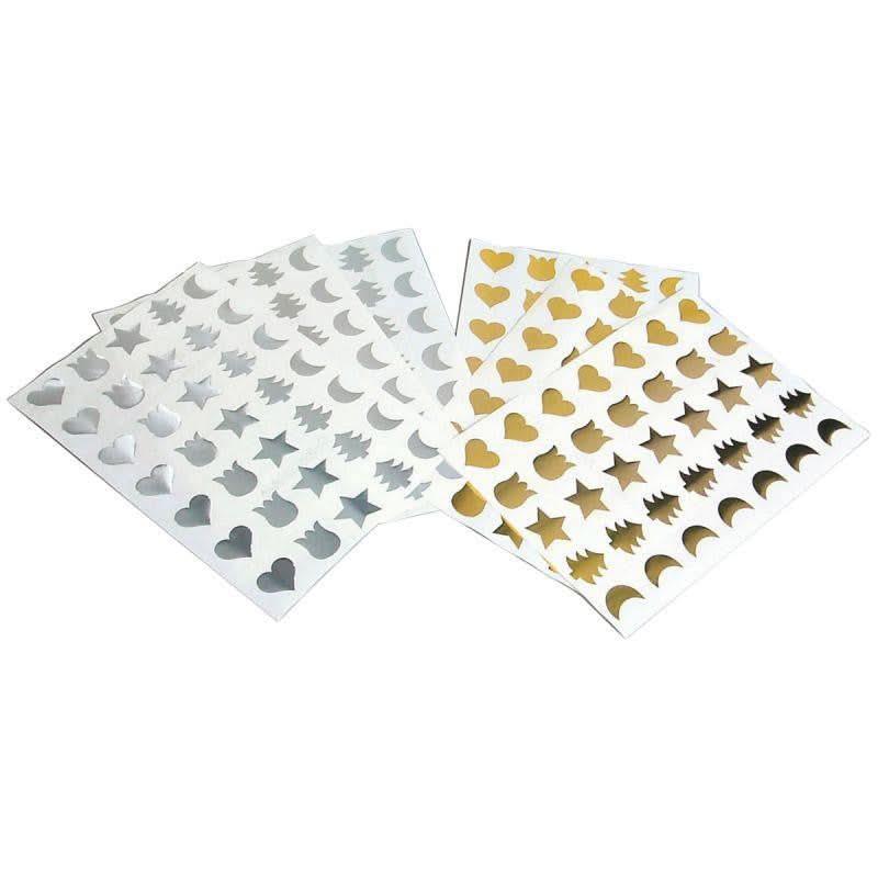 Pochette de 700 maxi gommettes formes de Noël or et argent - Ma Rentrée Facile