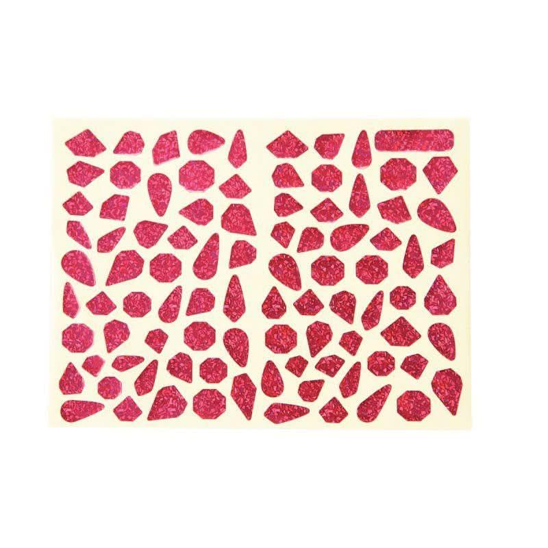 Pochette de 704 gommettes holographiques forme pierres précieuses - Ma Rentrée Facile
