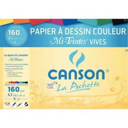Pochette de 8 feuilles mi-teintes A3 160 grammes de couleur vive - Ma Rentrée Facile
